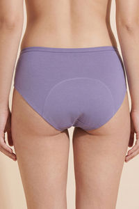 Lavos Anti Microbial Medium Rise Full Coverage Hipster Period Panty (Pack of 2) - Black Lavender — thumbnail 8
